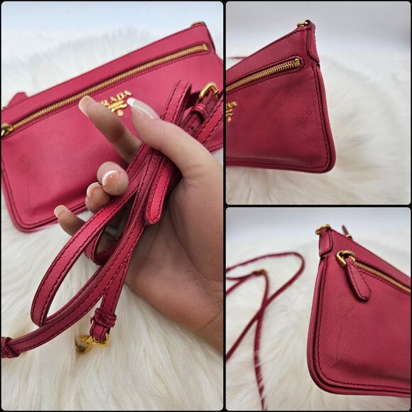 Prada  Pink Saffiano Crossbody Bag - Picture 14 of 16